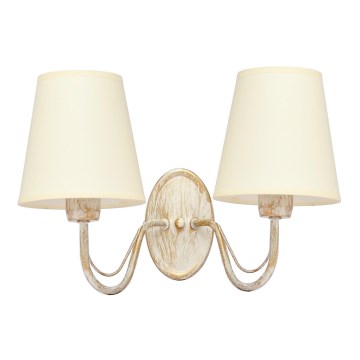Wandlampe MALBO 2xE27/15W/230V beige