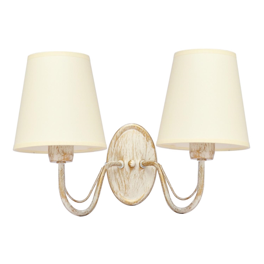 Wandlampe MALBO 2xE27/15W/230V beige