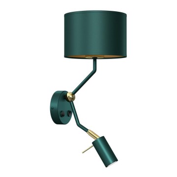 Wandlampe VERDE 1xE27/60W/230V + 1xGU10-MR11/7W grün