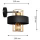 Wandlampe VOLTA 1xE27/60W/230V 23 cm schwarz/gold