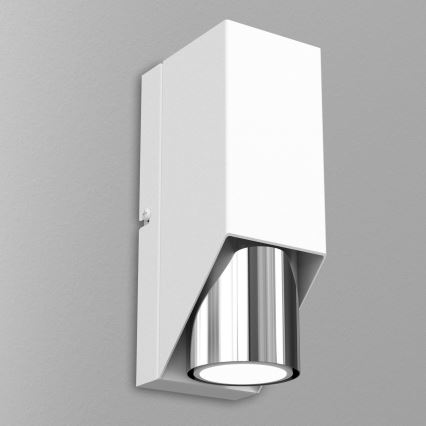 Wandlampe WALL 1xGU10/8W/230V weiß/chrom glänzend