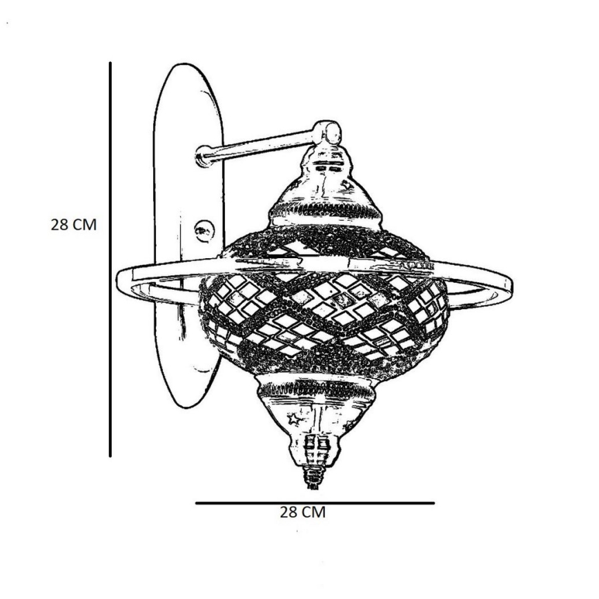 Wandlampe YENI 1xE27/40W/230V bronze