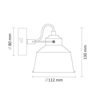 Wandleuchte 1xE14/8W/230V