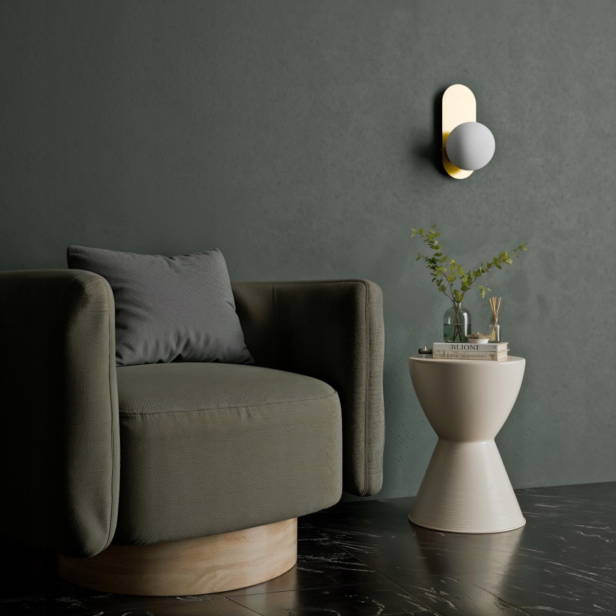 Wandleuchte 1xE27/40W/230V gold/weiß