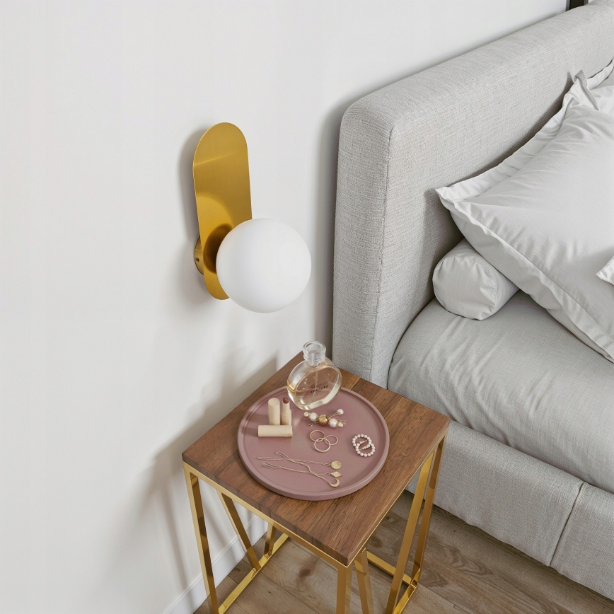 Wandleuchte 1xE27/40W/230V gold/weiß