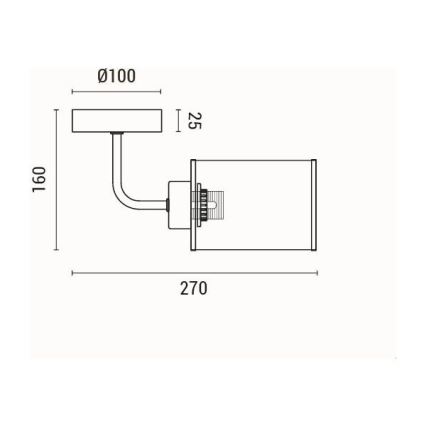 Wandleuchte 1xE27/60W/230V