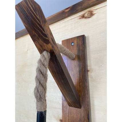 Wandleuchte AHSAP 1xE27/40W/230V Kiefer/Nussbaum