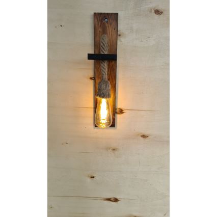 Wandleuchte AHSAP 1xE27/40W/230V Kiefer, Nussbaum