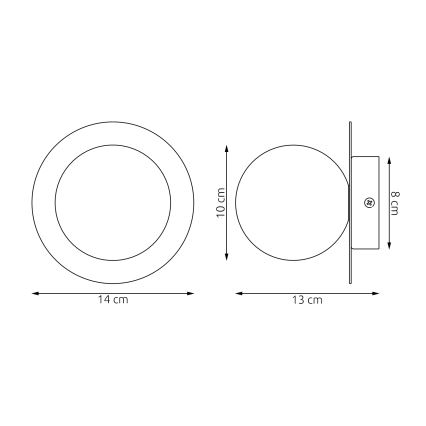 Wandleuchte AMERICANA 1xG9/8W/230V weiß
