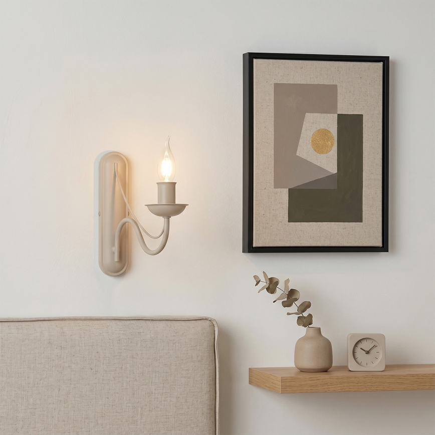 Wandleuchte ANTON 1xE14/60W/230V beige