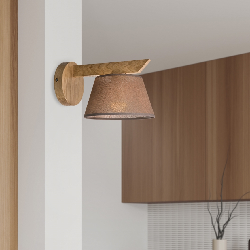 Wandleuchte ANTONIO 1xE14/40W/230V Eiche