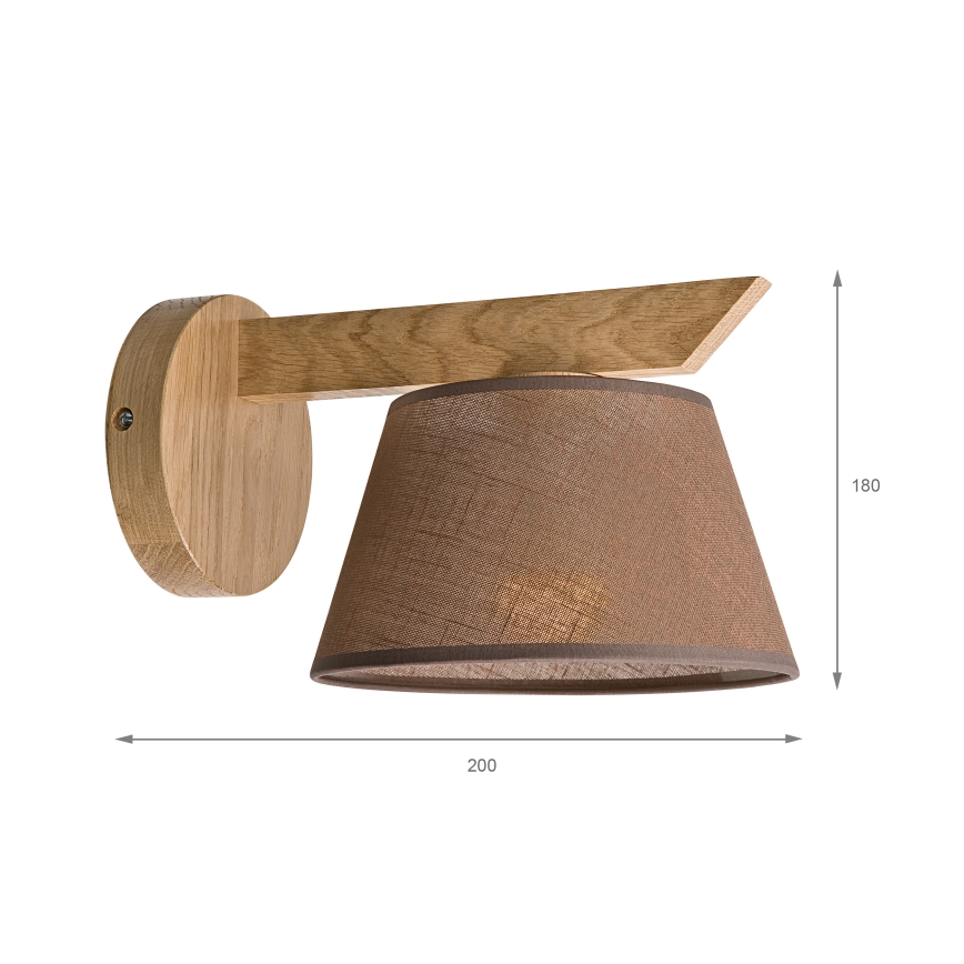 Wandleuchte ANTONIO 1xE14/40W/230V Eiche