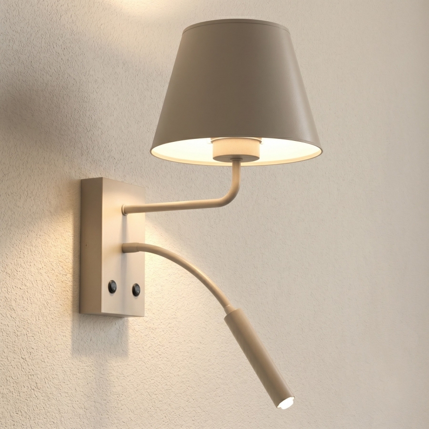 Wandleuchte ARDEN 1xE27/15W/230V + 1xG9/8W beige