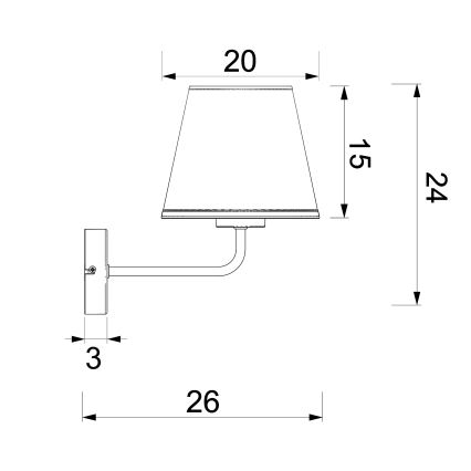 Wandleuchte ARDEN 1xE27/15W/230V beige/braun