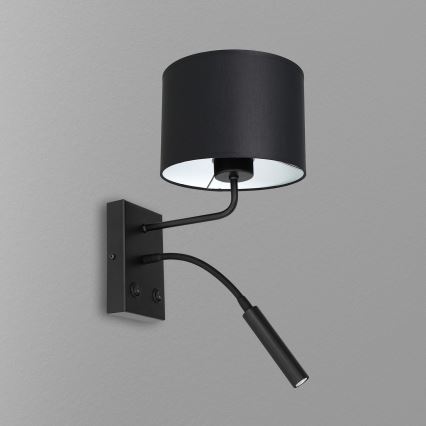 Wandleuchte ARDEN 1xE27/60W+1xG9/8W/230V schwarz/weiß