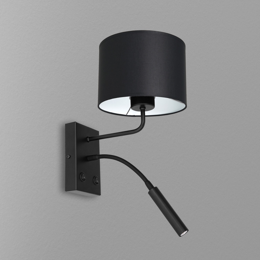Wandleuchte ARDEN 1xE27/60W+1xG9/8W/230V schwarz/weiß