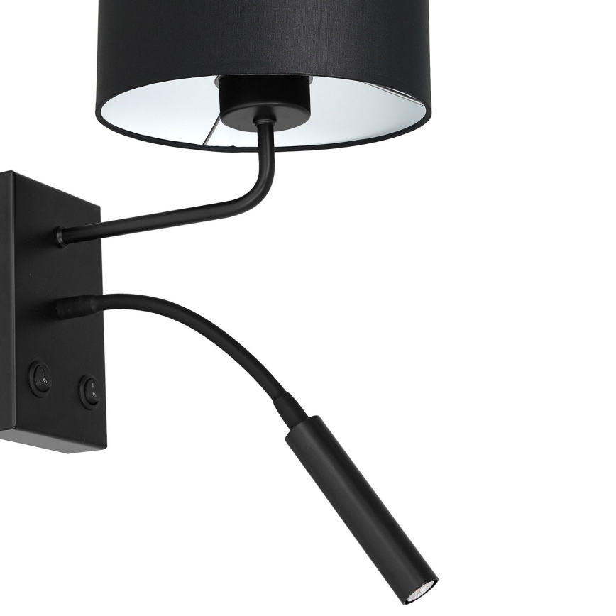 Wandleuchte ARDEN 1xE27/60W+1xG9/8W/230V schwarz/weiß