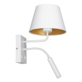Wandleuchte ARDEN 1xE27/60W+1xG9/8W/230V Weiß/Gold