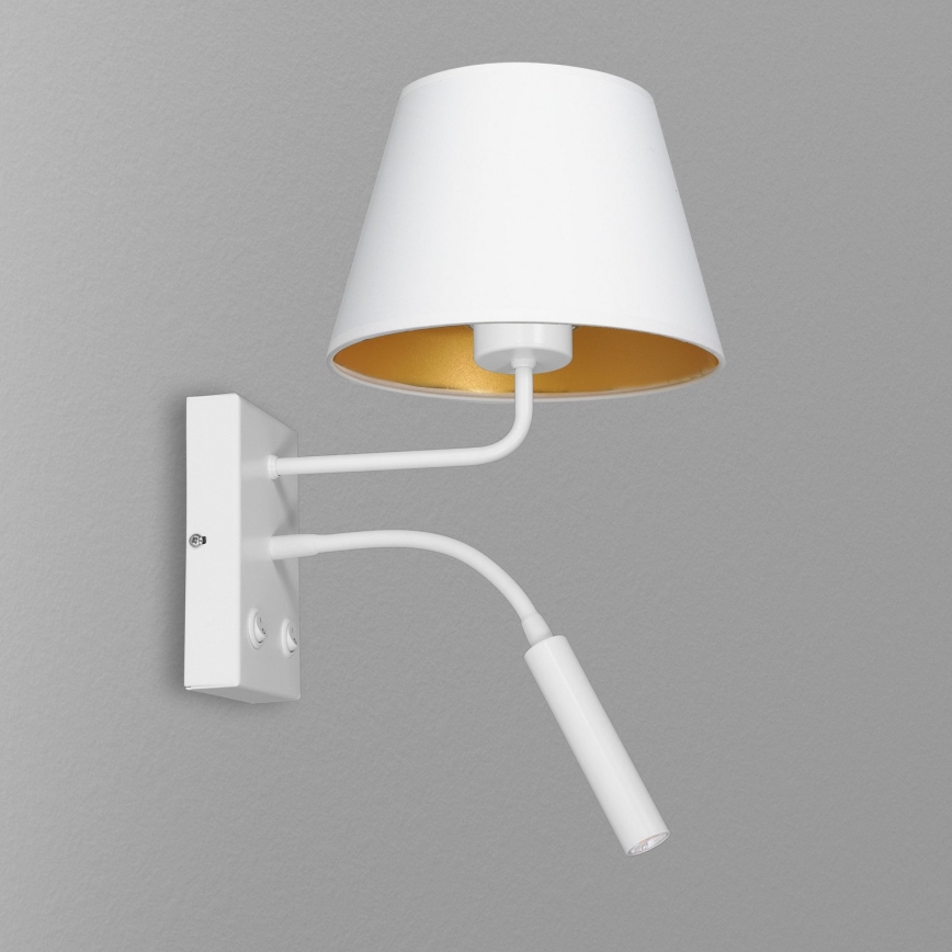 Wandleuchte ARDEN 1xE27/60W+1xG9/8W/230V Weiß/Gold