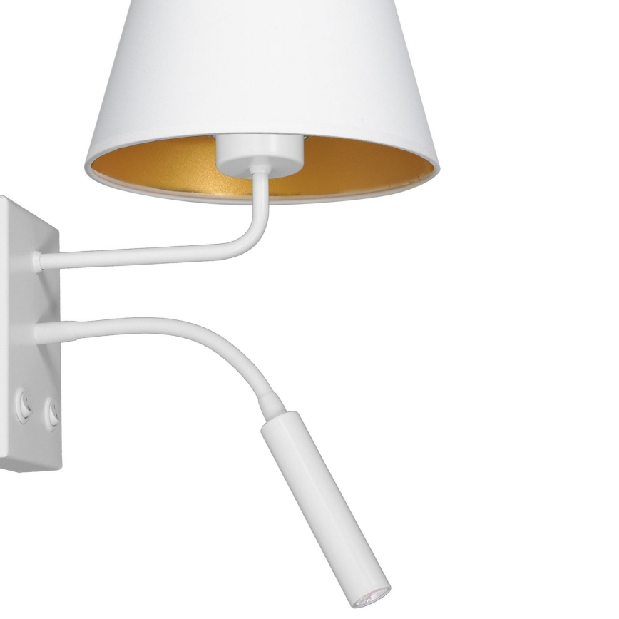 Wandleuchte ARDEN 1xE27/60W+1xG9/8W/230V Weiß/Gold