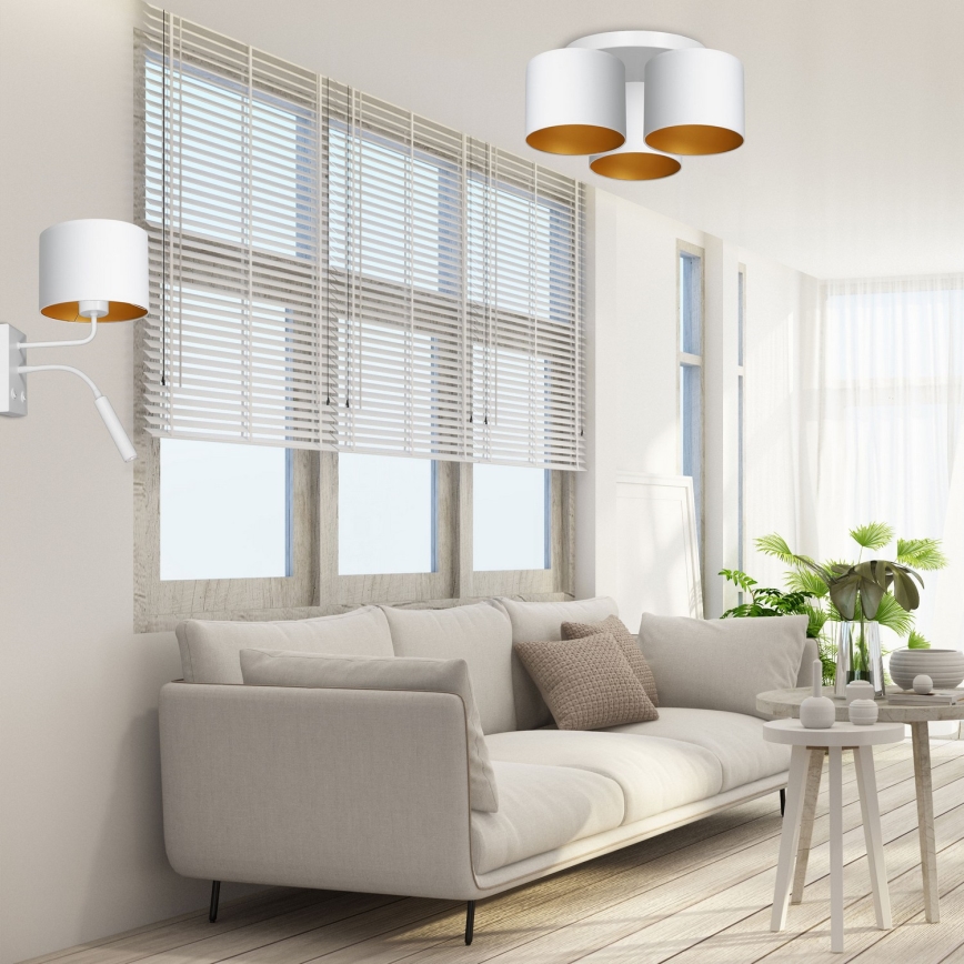 Wandleuchte ARDEN 1xE27/60W+1xG9/8W/230V weiß/golden