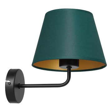 Wandleuchte ARDEN 1xE27/60W/230V grün/gold
