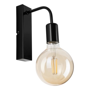 Wandleuchte ASTRID 1xE27/60W/230V glänzend schwarz