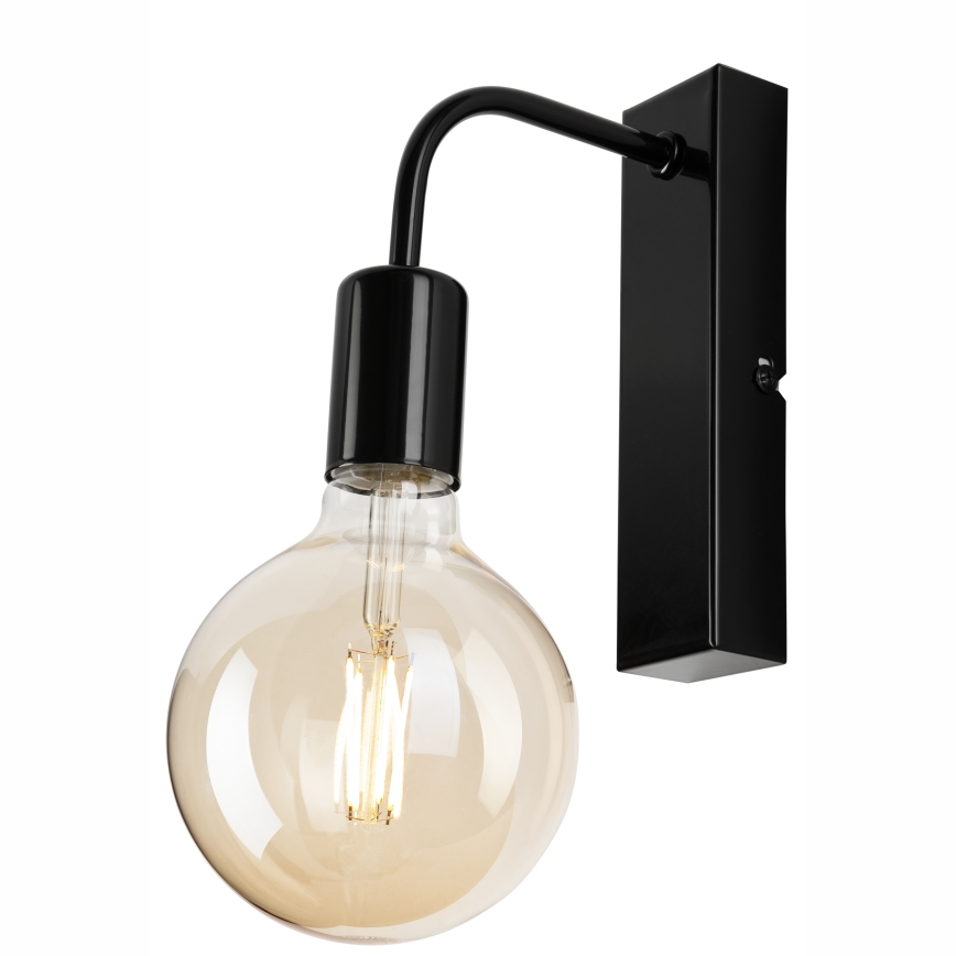 Wandleuchte ASTRID 1xE27/60W/230V glänzend schwarz