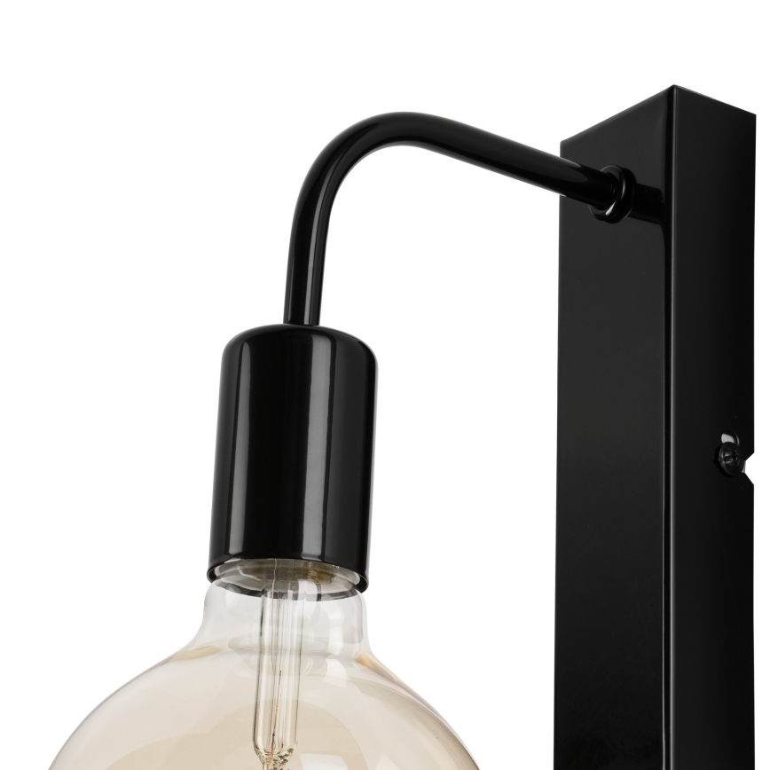 Wandleuchte ASTRID 1xE27/60W/230V glänzend schwarz