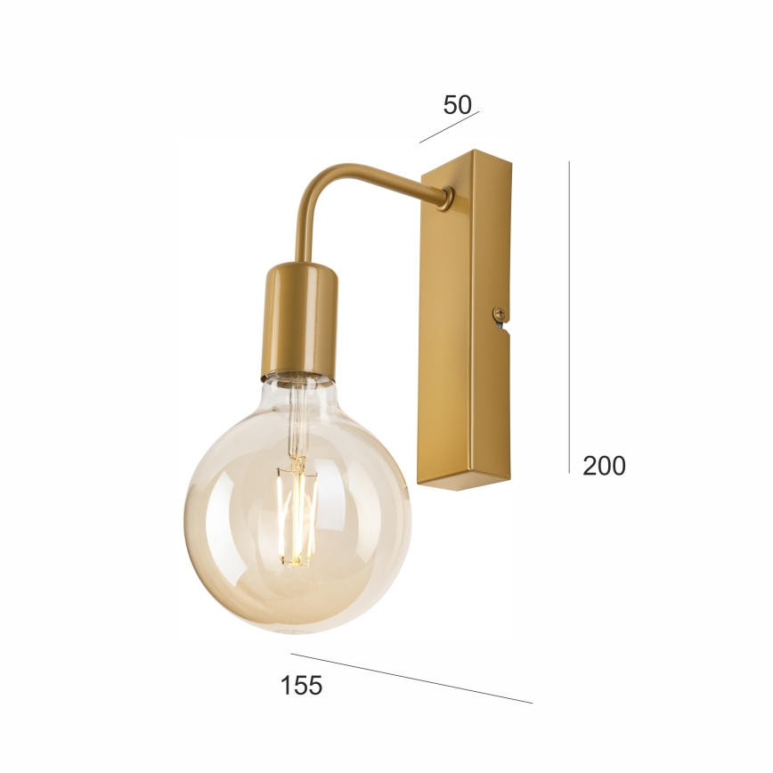 Wandleuchte ASTRID 1xE27/60W/230V golden
