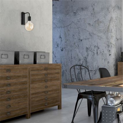 Wandleuchte ASTRID 1xE27/60W/230V matt schwarz