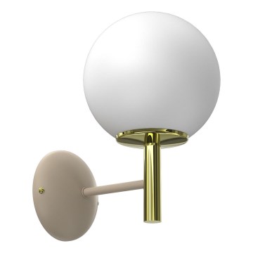 Wandleuchte AWINION 1xE27/15W/230V Beige/Gold
