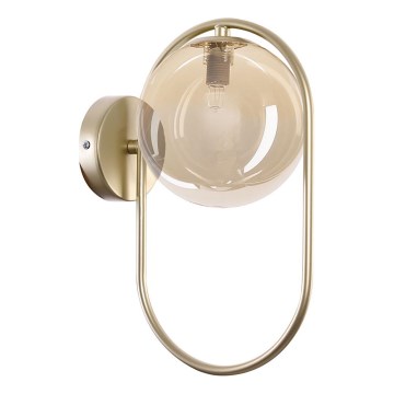 Wandleuchte CORDEL 1xG9/28W/230V Messing/rauchig beige