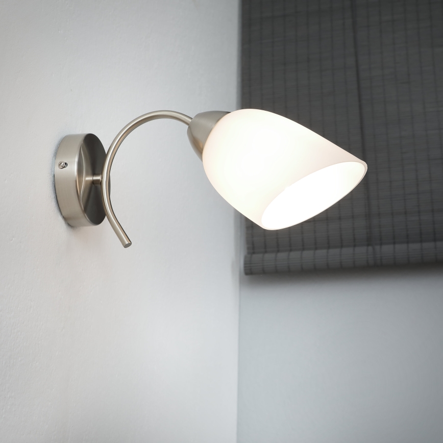 Wandleuchte DONNA 1xE27/60W/230V Nickel