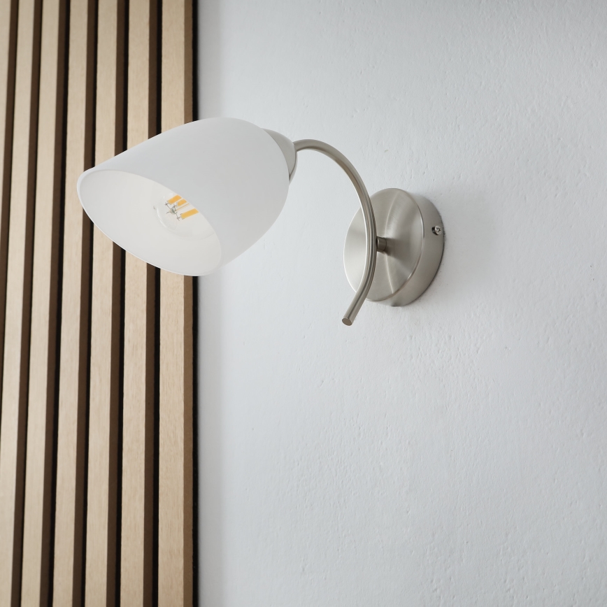 Wandleuchte DONNA 1xE27/60W/230V Nickel