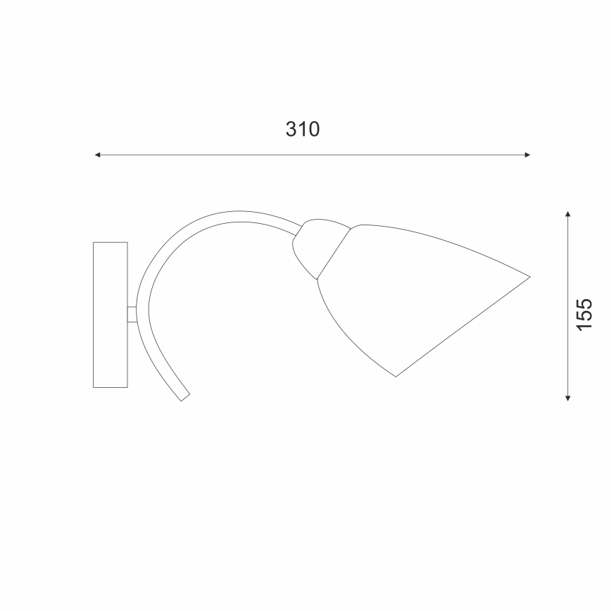 Wandleuchte DONNA 1xE27/60W/230V Nickel