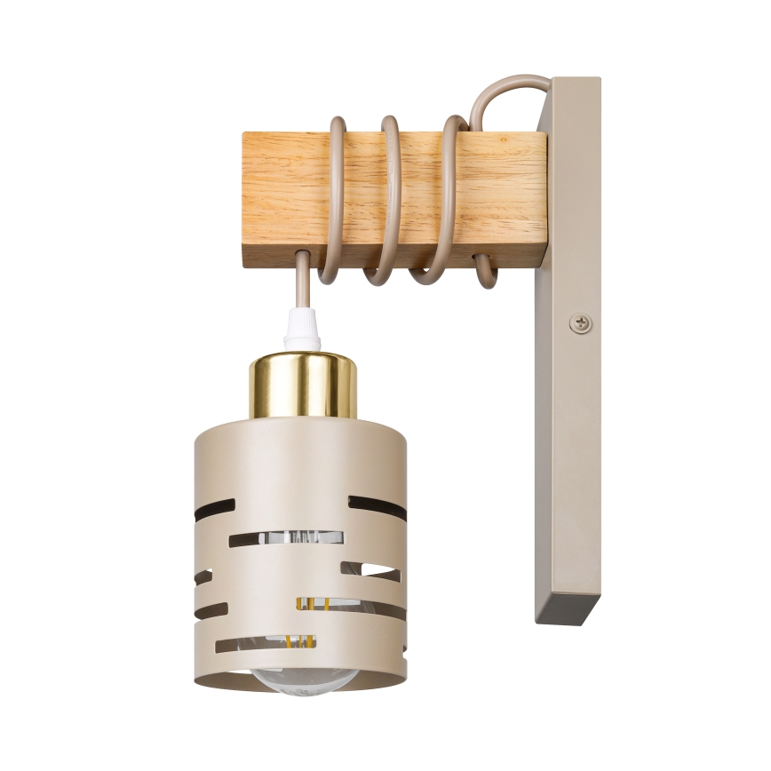 Wandleuchte ELEN 1xE27/35W/230V beige/gold/braun