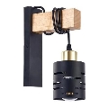 Wandleuchte ELEN 1xE27/35W/230V Schwarz/Gold/Braun