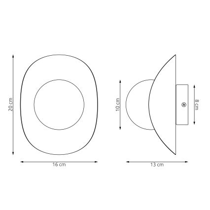 Wandleuchte FIERO 1xG9/8W/230V schwarz