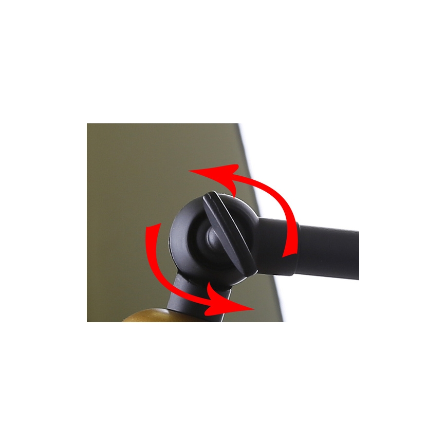 Wandleuchte FUNDO 1xE27/40W/230V schwarz/gold