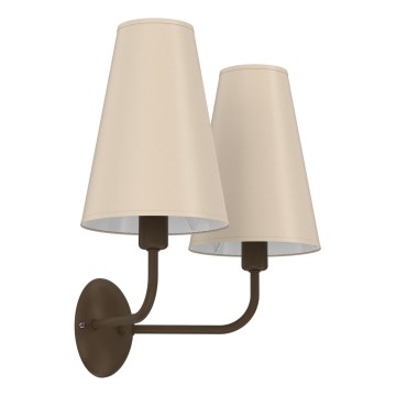 Wandleuchte GRENADA 2xE14/15W/230V beige