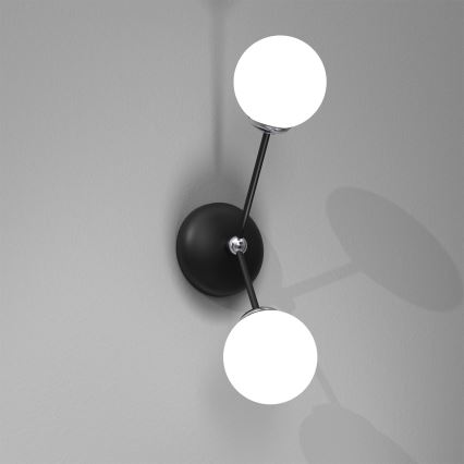 Wandleuchte JOY 2xE14/40W/230V schwarz/chrom glänzend