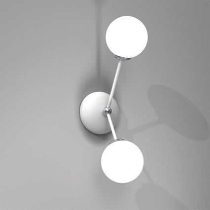 Wandleuchte JOY 2xE14/40W/230V weiß/chrom glänzend