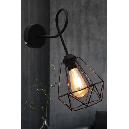 Wandleuchte KARO 3xE27/15W/230V schwarz