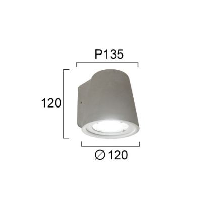Wandleuchte KIARA 1xGU10/10W/230V grau