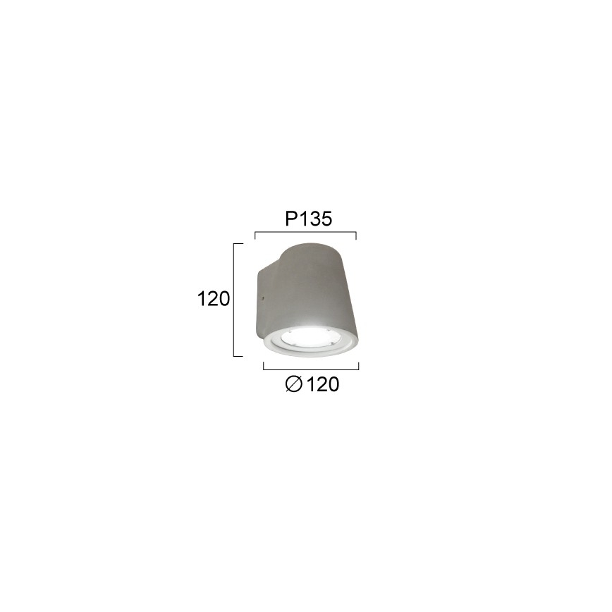 Wandleuchte KIARA 1xGU10/10W/230V grau