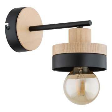 Wandleuchte LARSO 1xE27/15W/230V schwarz/beige