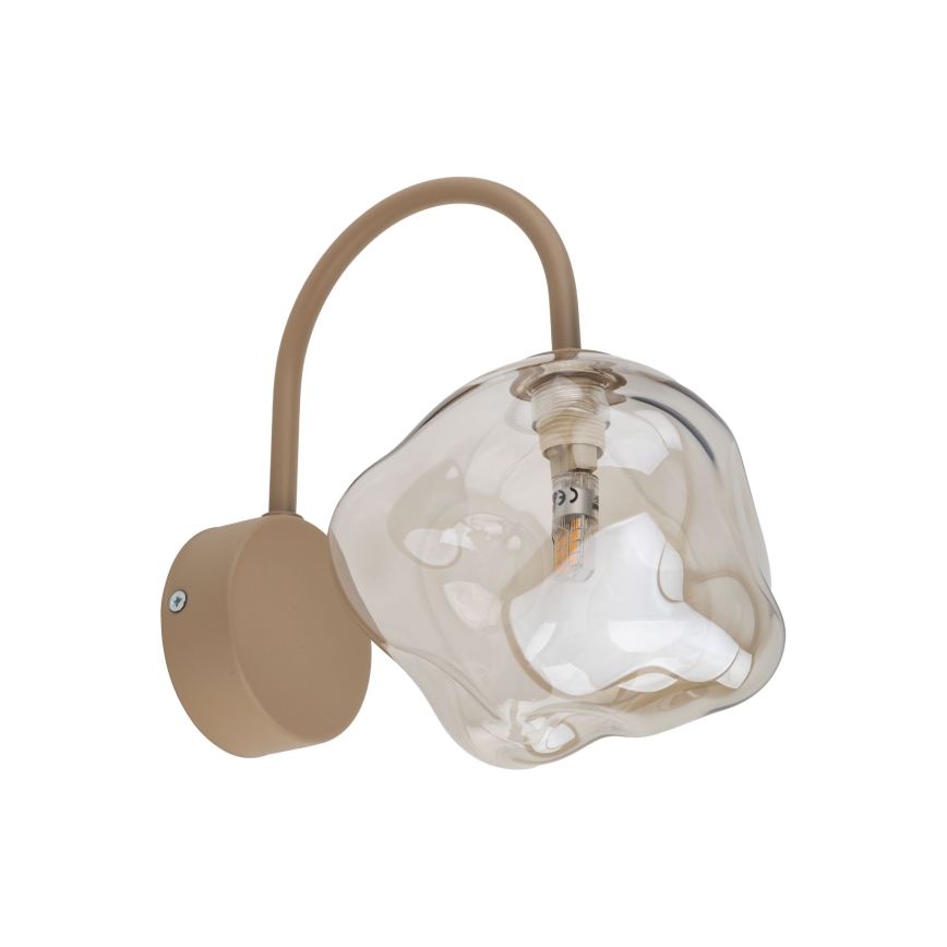 Wandleuchte LAVA 1xG9/8W/230V beige/rauchbeige