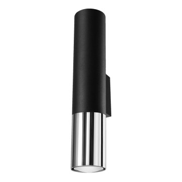 Wandleuchte LOOPEZ 2xGU10/10W/230V schwarz/glänzendes Chrom