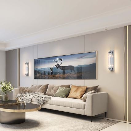 Wandleuchte LORENZO 2xE14/40W/230V, Hochglanz-Chrom